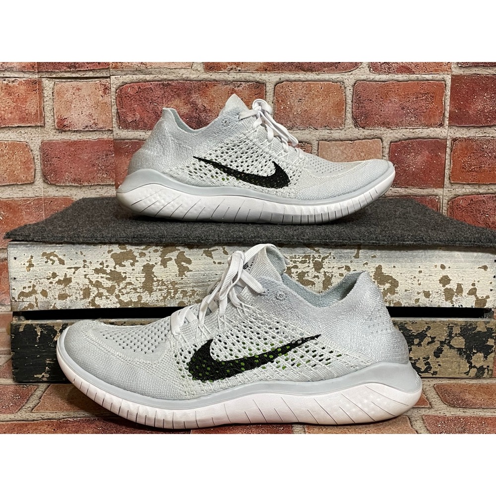 Nike Free RN Flyknit 2018 Pure Platinum White 942839-100 Mens 10